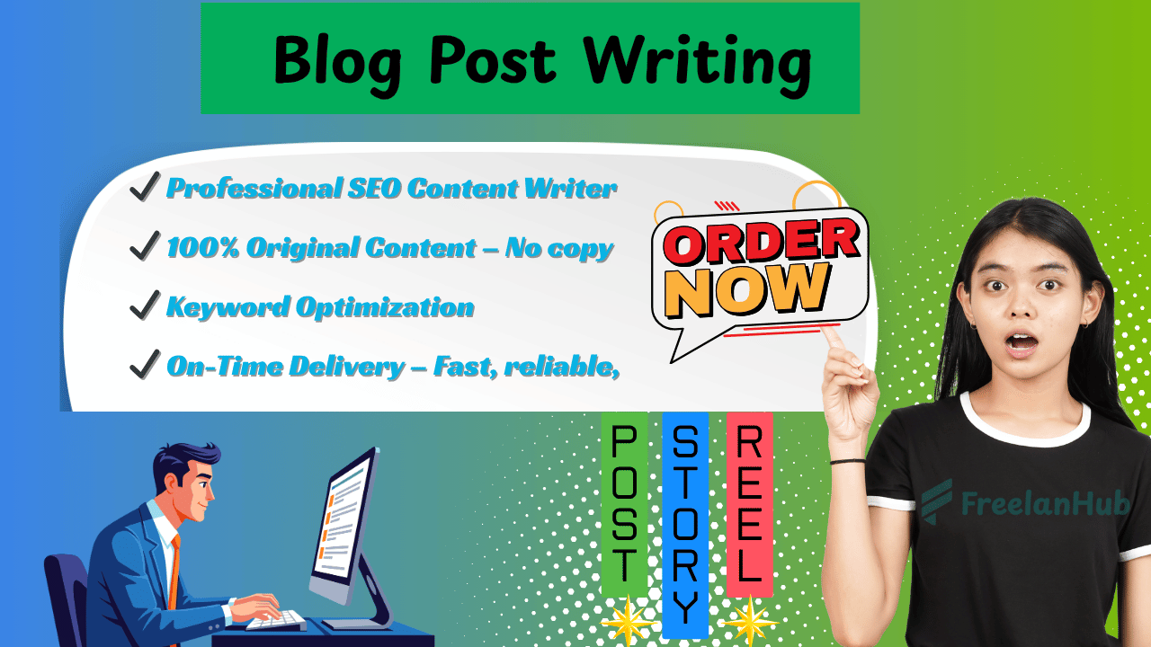 I will provide blog post and content writing services